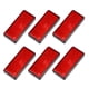thumbnail image 1 of 6uds Rectangular Seguridad Rayos Reflexivos Auto Adhesivo Reflector Rojo, 1 of 1