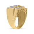 thumbnail image 3 of FB Jewels 10kt Yellow Gold Mens Round Diamond Arch Cluster Ring 1 Cttw, 3 of 4