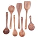 thumbnail image 2 of Juego de espátula de madera, cuchara, utensilios de cocina, espátula antiadherente para mezclar, cuchara con mango largo para cocinar, 7 piezas, 2 of 15