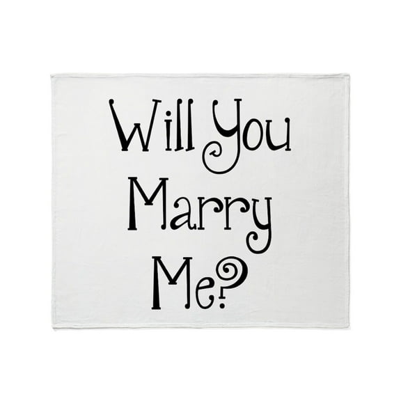 CafePress - Will You Marry Me? (2) Throw Blanket - Soft Fleece Throw Blanket, 50"x60" for All Ages