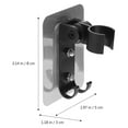 thumbnail image 3 of Shower Bracket Holder Head Sprinkler Sprayer Nozzle Adjustable Showerhead Adhesive Wall Mount Hand Held Hold, 3 of 7