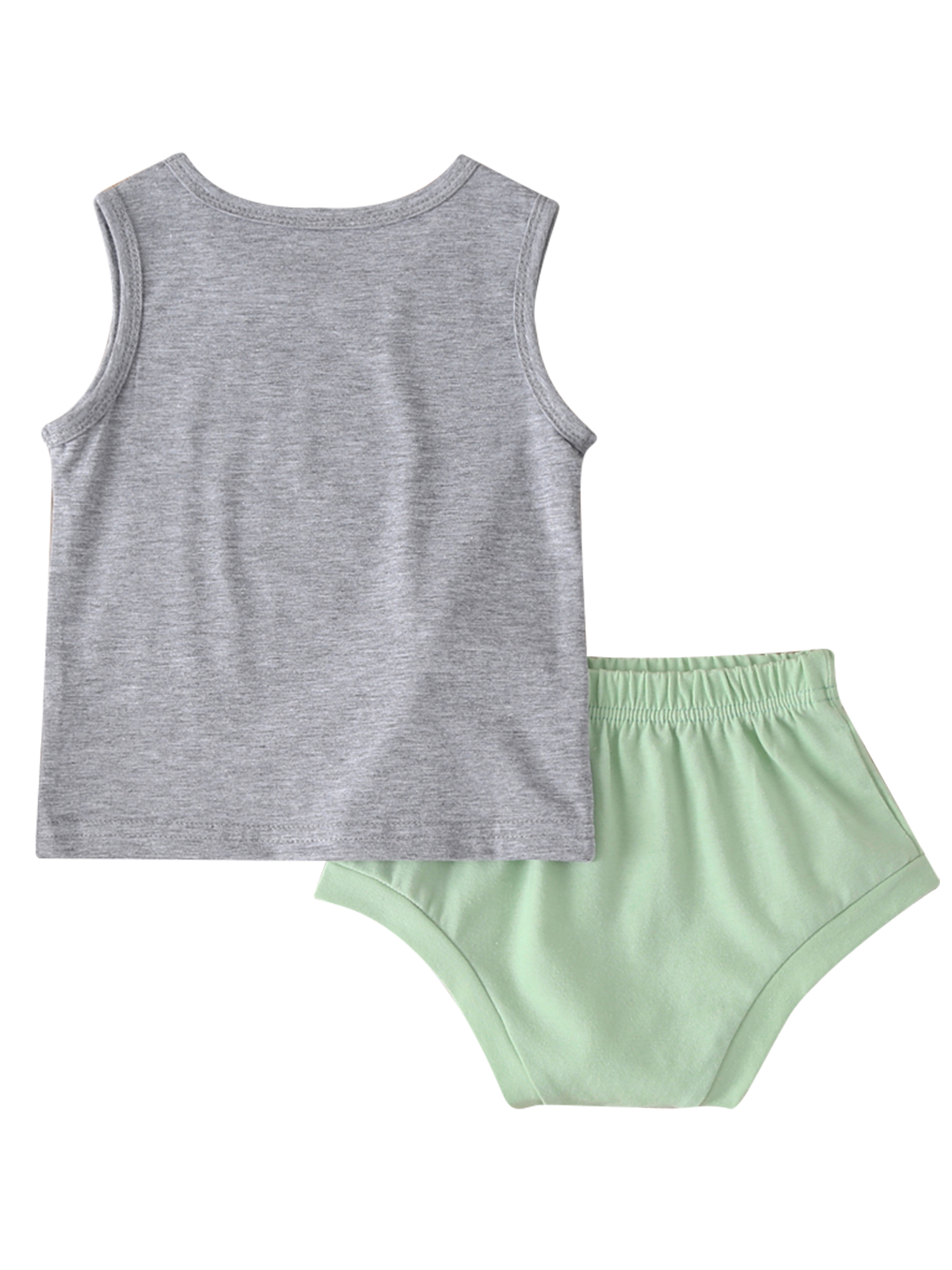 Mukum 4 PCS Boys Tank Top Shorts Set Baby Boy Summer Clothes Toddler Boy Tank Tops