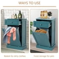 thumbnail image 5 of Tilt Out Trash Bin Cabinet Dog Proof Trash Can Holder Kitchen Island Without Garbage Bin or Tilt Out Laundry Hamper (Teal-Blue), 5 of 17