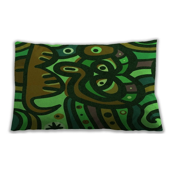 Ahgly Company Outdoor Rectangular Contemporary Lumbar Throw Pillow, 13 inch by 19 inch