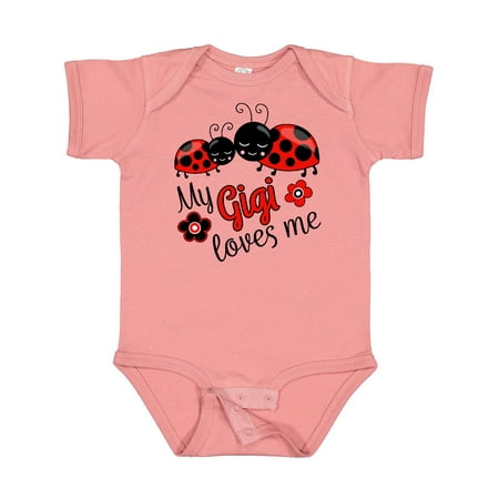 

Inktastic My Gigi Loves Me with Cute Ladybugs Gift Baby Boy or Baby Girl Bodysuit