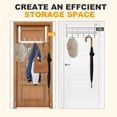 thumbnail image 5 of eZAKKA Over The Door Hooks, Stainless Steel Heavy Duty Door Hanger Holder for Hanging Coat Robe Hat Clothes Towels, White (Double Hook 6), 5 of 7