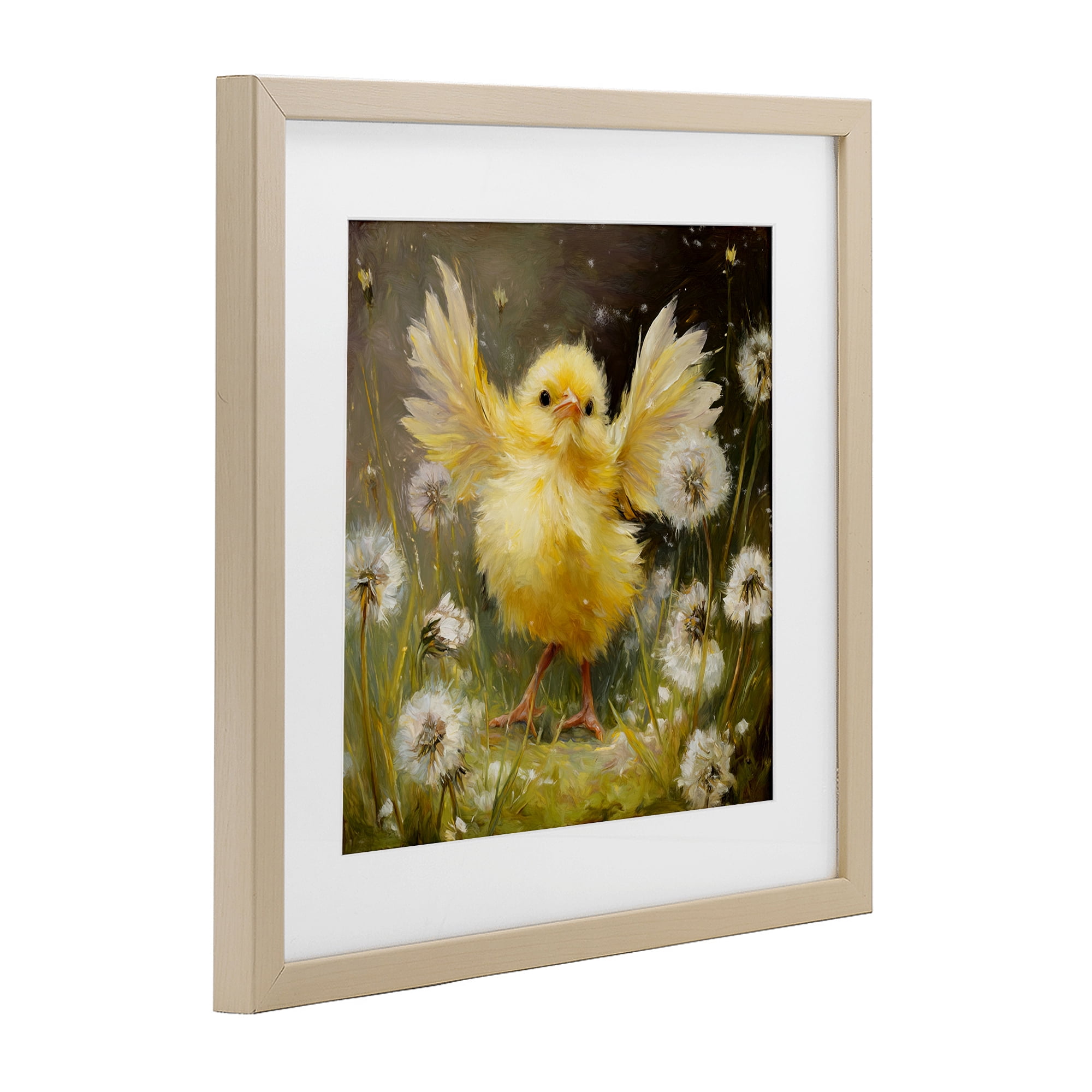 Stupell Industries Free As A Peep Chick Birch Framed Print Under Glass, design by Tina LeCour