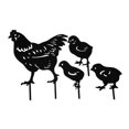 thumbnail image 2 of Ounissouiy 4 Uds. De estacas de arte para patio de pollo negro, estacas de jardín acrílicas de pollo, palos de decoración de césped huecos impermeables, Decoración del hogar Ounissouiy HA004248-00, 2 of 6