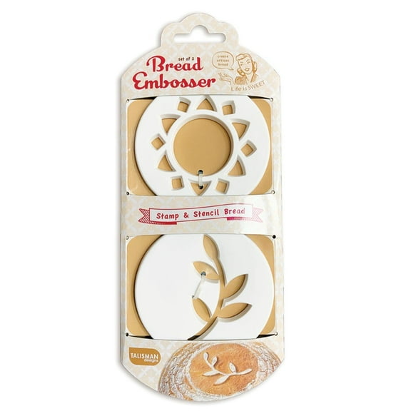Talisman Designs Decorating Bread Embossers, Set of 2, White