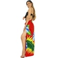 thumbnail image 5 of HAPPY BAY Women's Beachwear Summer Beach Bikini Wraps Sarong Cover up Wrap Skirt Swimsuit Swimwear Coverups Bathing Suit Swim Cover ups for Women One Size Red, Floral, 5 of 5