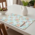 thumbnail image 6 of Placemat, Pioneer Flower Floral Print Pattern Place Mats Table Mat Set Of 2, PVC Washable Placemats for Party Kitchen Dining Decoration, 18x12 Inch, Fade Resistant, 6 of 6