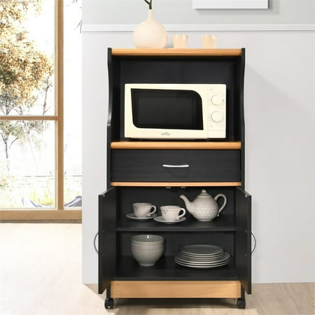 kitchen microwave cart beech hodedah roll zoom pemberly row