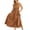 Terracotta, variant on Women's Polka Dot Round Neck Sleeveless Midi Dress 100% Polyester Lightweight Chic Everyday Wardrobe For Spring Wear