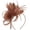 Coffee, variant on Women's Fascinator Headband, Elegant Tulle Netting and Feather Accent Headpiece for Tea Party, Kentucky Derby, Wedding Guest and Formal Events