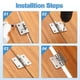 thumbnail image 4 of 4Pcs Bisagras de Puerta de Cierre Automático, 2" Bisagra de Resorte de Acero Inoxidable 304, Exterior, 4 of 6