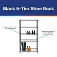 thumbnail image 4 of Shelving Inc. 18"d x 36"w x 64"h Black 5-Tier Shoe Rack, Weight Capacity 300lbs Per Shelf, 4 of 5