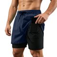 thumbnail image 2 of RFQWOVSR Mens Shorts 2 In 1 Running Athletic Shorts Loose Fit 5 Inch Breathable Outdoor Casual Summer Shorts XS, 2 of 6