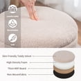 thumbnail image 4 of Homegar Pouf de Rangement Rond 25 L, Tabouret de Coiffeuse Rembourré avec Couvercle Amovible, Repose-Pieds avec Base en Métal Doré, Table d'Appoint Siège Rembourré pour Salon Chambre, Beige Sable, 4 of 5
