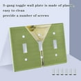 thumbnail image 3 of Yayeee Toggle Light Switch Wall Plate 3-Gang 6.37"x4.48" Decorative Outlet Cover, Martini with Olive, 3 of 7
