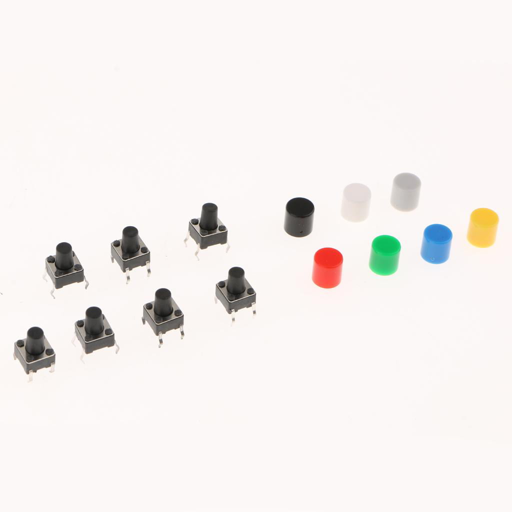 150 Pieces Seven-Color Momentary Tactile Push Button Micro Switch Miniature 