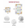 thumbnail image 7 of Spring Wildflowers Kitchen Dish Towels for Drying Dishes Set of 2, Watercolor Floral Leaf Colorful Plaid Waffle Weave Microfiber Hand Tea Bathroom Towels Quick Dry & Absorbent Towel 12x12, 7 of 7