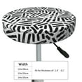 thumbnail image 4 of Fotbe Weave Geometric Stool Covers Round,Waterproof Round Bar Stool Covers Bar Chair Covers Washable Stool Cushion Slipcover for 12-14 Inch Chair-12 inch, 4 of 7
