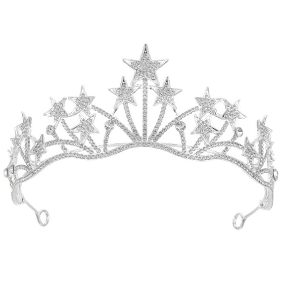 Raindrops Bridal Headband with Rhinestone Star Design Headdress for Women 1Pack