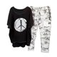 thumbnail image 1 of Conjunto de camiseta y pantalones con cuello redondo y media manga para mujer Wmkox8yi  bvn1463, 1 of 6