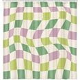 thumbnail image 5 of Cute Purple Shower Curtain, Boho Sage Green Beige Bathroom Decoration Shower Curtain Sets, 72X72in Trendy 60s 70s Aesthetic Cloth Bath Curtain with Hooks, 5 of 6