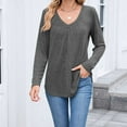 thumbnail image 5 of Dxzfnsa Long Sleeve Shirts for Women V Neck Basics Tops Lightweight Base Layer Slim Fit Top Thermal Undershirts S-2XL, 5 of 8