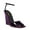 Purple, variant on XYD Women High Heel Wedge Sandals Square Open Toe Ankle Strap Patent Leather Fashion Nightclub Party Shoes Size 7 Dark Red