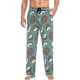 thumbnail image 4 of FREEAMG Cartoon Coconut Pajama Pants for Men, Men's Separate Bottoms, Comfortable Lounge Pants for Men（709）, 4 of 7