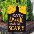 thumbnail image 2 of America Forever Eat, Drink And Be Scary Halloween Garden Flag 12.5 x 18 inch Vampire, Bats Double Sided Small Halloween Horror Nights Flag for Outside, Holiday Party Yard Outdoor, 2 of 6