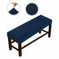 thumbnail image 3 of YWMJZEU Soft Stretch Bench Covers Rectangle Cushion Slipcovers with Strap Blue, 3 of 9