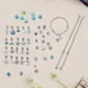 thumbnail image 5 of Kit de 63 piezas para hacer pulseras, sueltas, kit de pulseras con abalorios para niñas, regalo Valentín Azul, 5 of 6