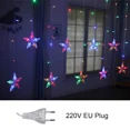 thumbnail image 3 of Guirnalda de luces LED con forma de estrella para Navidad, cortina de luces de hadas de 2,5 m para exteriores, interiores, dormitorio, hogar, fiesta, decoración de Ramadán 2023, 3 of 5