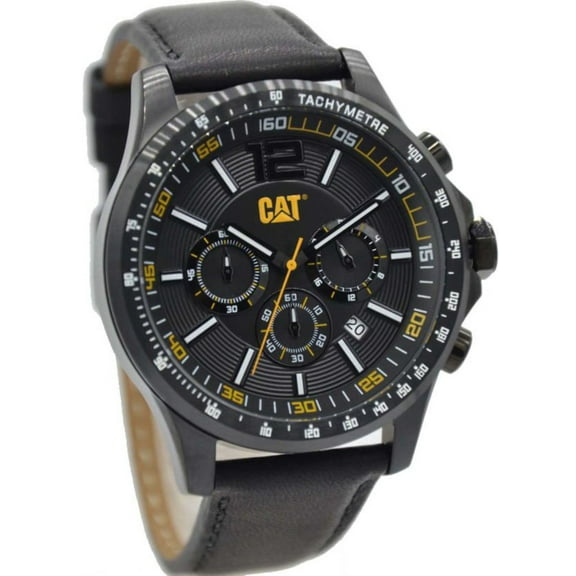 Men's Caterpillar CAT Boston Chronograph Leather Watch AD16334131