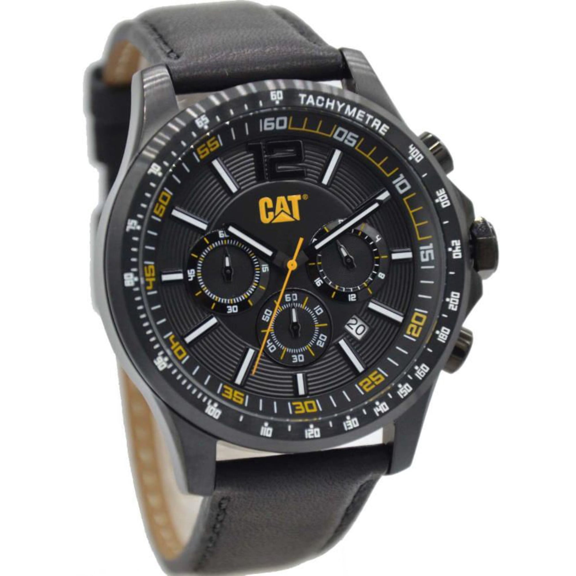 Men's Caterpillar CAT Boston Chronograph Leather Watch AD16334131