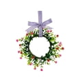 thumbnail image 2 of Uuiauoio Wreath Decorations Kitchen Mini Cabinet Wreaths with Plaid Bow Artificial Hanging Garland Farmhouse for Holiday Front Door Porch Wall Window Decor, 2 of 6