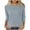 Light Blue, variant on Staron Women's Casual Tops 3/4 Sleeve Round Neck Solid Color Blouse Basic Comfy Relaxed Loose Fit T-Shirt, Brown M