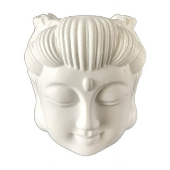 Moules en Silicone pour Jardinière Tête de Bouddha en Béton 3D Bricolage Résine Artisanat Ciment Pot de Fleurs Moule Bougeoir Porte-Bougie Outils de Fabrication Fournitures en Résine pour Créer Art, Bricolage, Facile à Nettoyer