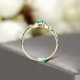 thumbnail image 3 of CILENON Pinky Ring Emeralds Rings Rings Rose Gold Plated Inlays Emeralds Rings Rings Rose Gold Plated Inlays Stainless Steel Rings for Women Costume Jewelry for Women Love Ring(Gold,6), 3 of 5
