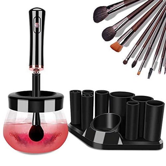 Limpiador de brochas de maquillaje, secador Neeyer, máquina limpiadora de brochas eléctrica superrápida, limpiador de brochas automático, herramientas de brochas de maquillaje giratorias