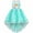 Green, variant on Girls Dress Green Lace Check Pearl V-back Hi-lo Tulle Formal Party 6 Years