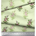 thumbnail image 3 of Soimoi Poly Georgette Fabric Leaves & Floral Block Print Fabric by Yard 52 Inch Wide, 3 of 3