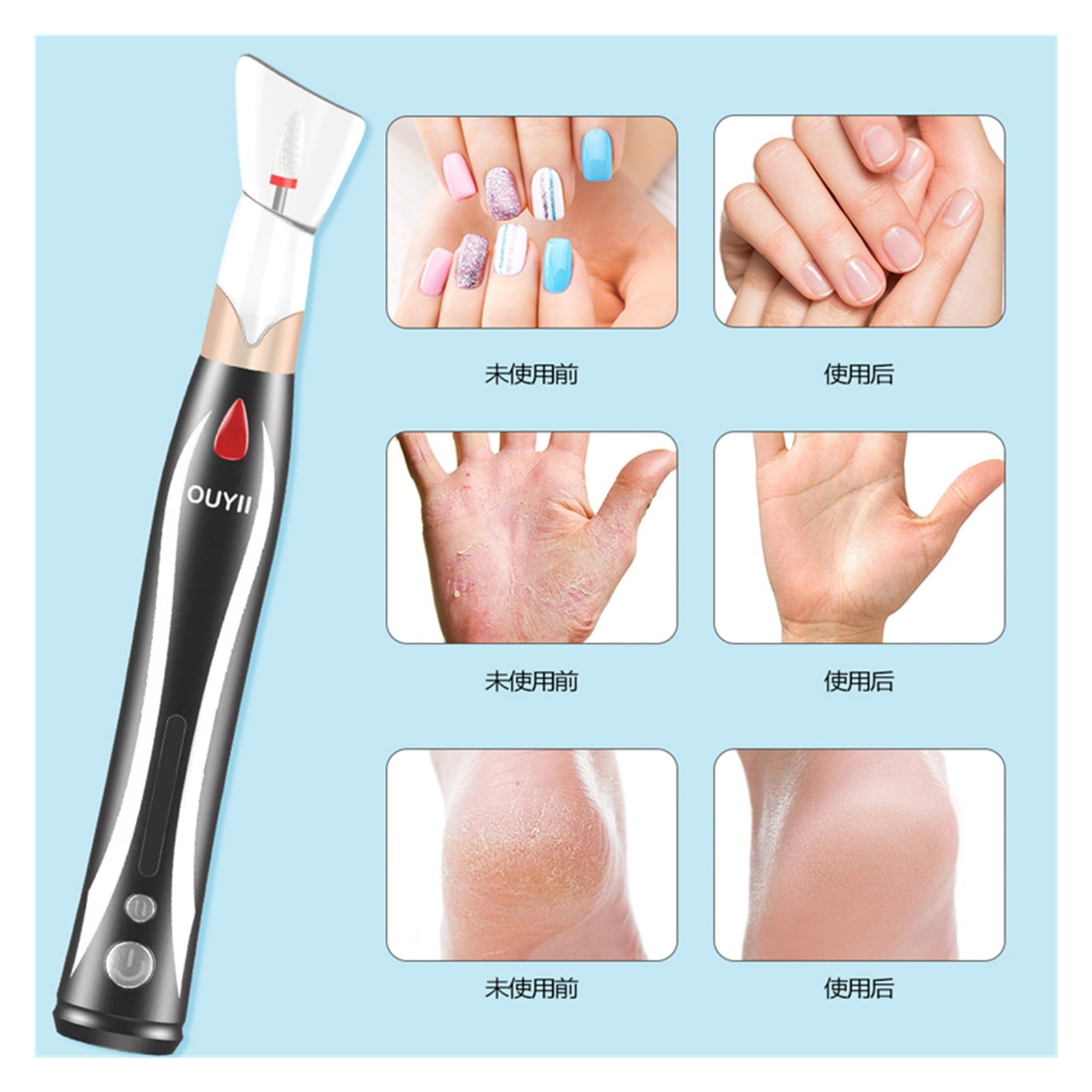 Cordless Electric Nail Drill Machine, Rechargeable Nail File Milling Cutter For Manicure Pedicure Gel Remover, Sander Nails Tools ,Lightweight and Portable