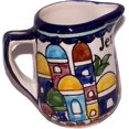 thumbnail image 2 of Cream or Milk Jug - Jerusalem Panorama or view - Ceramic painted by hand ( 3.5 Inches ) - Asfour Outlet Trademark, 2 of 2