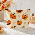 thumbnail image 4 of Hometravel Halloween Zipper Cosmetic Bag, Multi-Pattern Spooky Makeup Pouch, Reusable Canvas Travel Storage Bag for Makeup, Toiletries, Small Accessories Organizer, 4 of 7