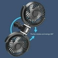 thumbnail image 4 of RANMEI Car Seats Back Cooling Fan Usb Charge Dual Head Fan 360 Degree Rotation Cooler, 4 of 9