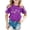 Purple, variant on HCYSFG Girls Football T Shirts Heartbeat Graphic Glitter Print Crewneck Short Sleeve Match Day Graphic Tees Casual Sports Tops